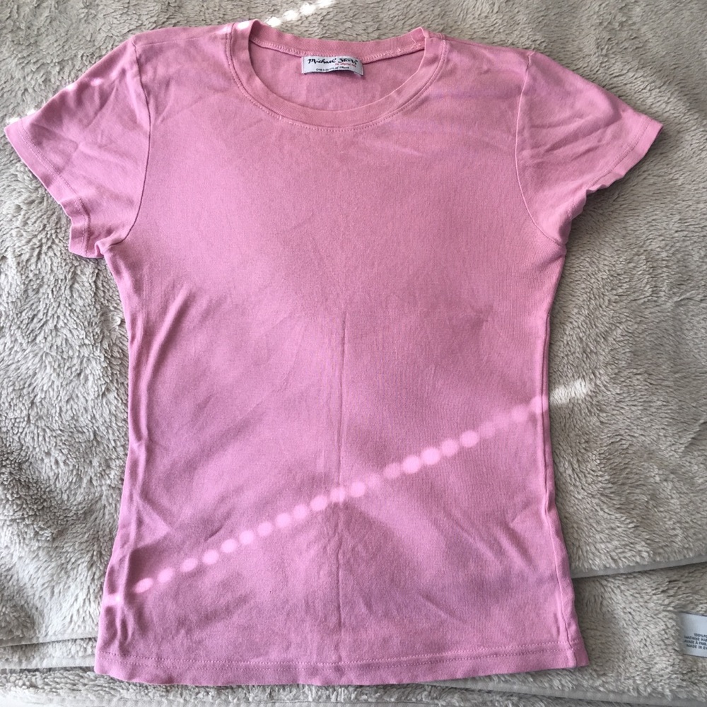 Michael stars pink shirt